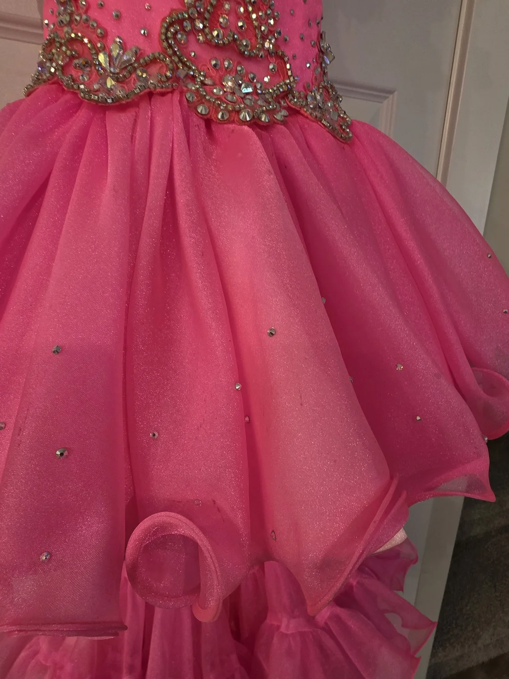 Full GLITZ Custom made Pageant Cupcake Dress w Accessories